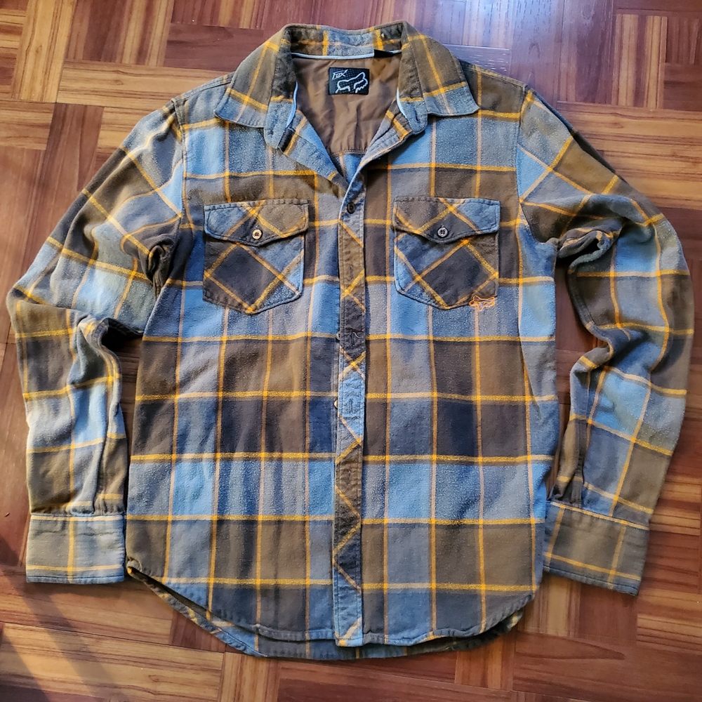 Fox Blue and Yellow Plaid Shirt